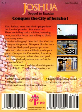 Joshua & the Battle of Jericho (USA) (v5.0) (Unl) box cover back